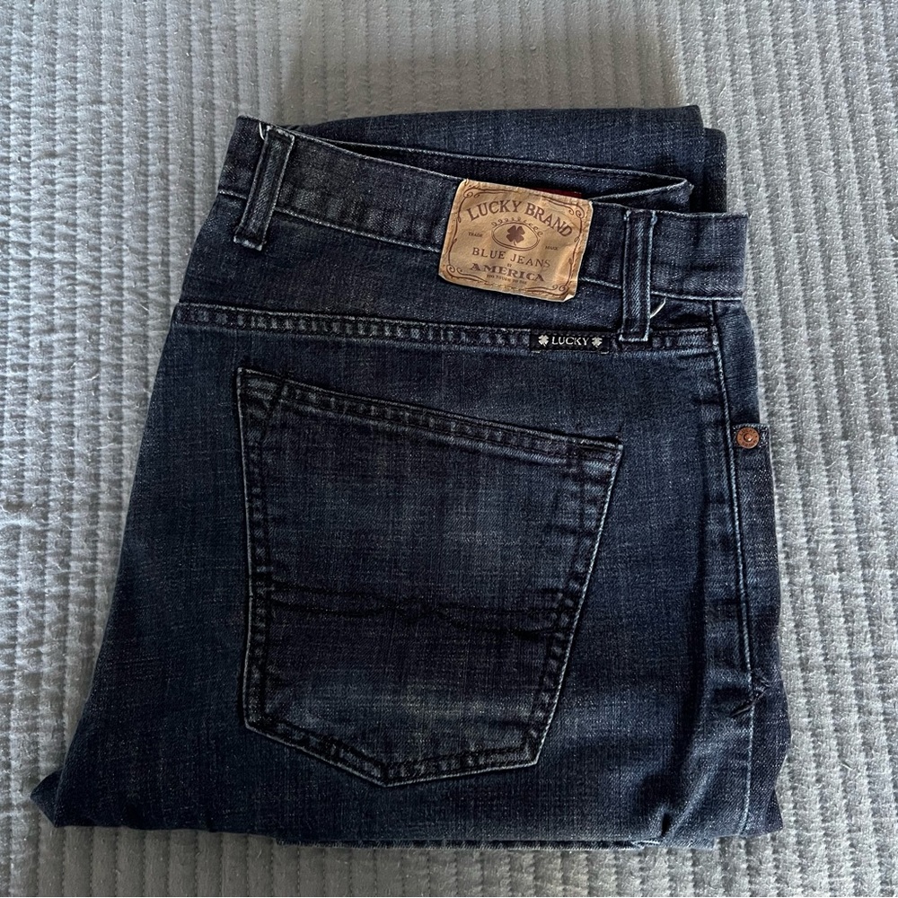 Men’s Lucky Brand Slim Jeans, 36x30, Button Fly